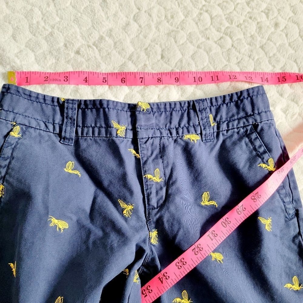 Vintage Lilly Pulitzer bee pants twill chinos navy embroidered 2 bugs bees retro - Picture 8 of 8